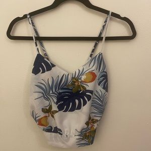 Floral cropped tank top